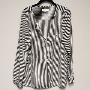 Chaus Elegant Striped Button Down Shirt